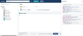 Capture d’écran : interface d’exploration de la couche sémantique {oa-lake}, arborescence d’objets métier, filtres, SQL généré et bascule vers Superset ou Dremio